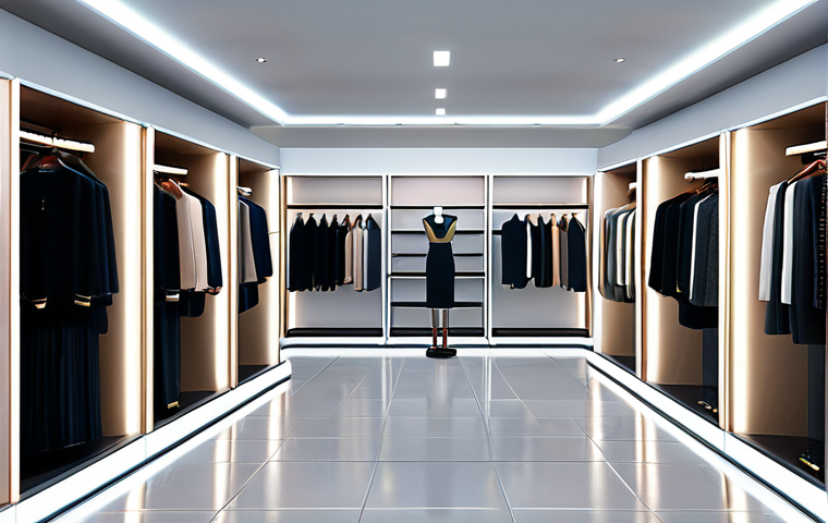 메타버스와 패션의 융합 가능성 - **Digital Fashion Showcase:** "A diverse group of avatars in stylish, fully clothed digital outfits,...